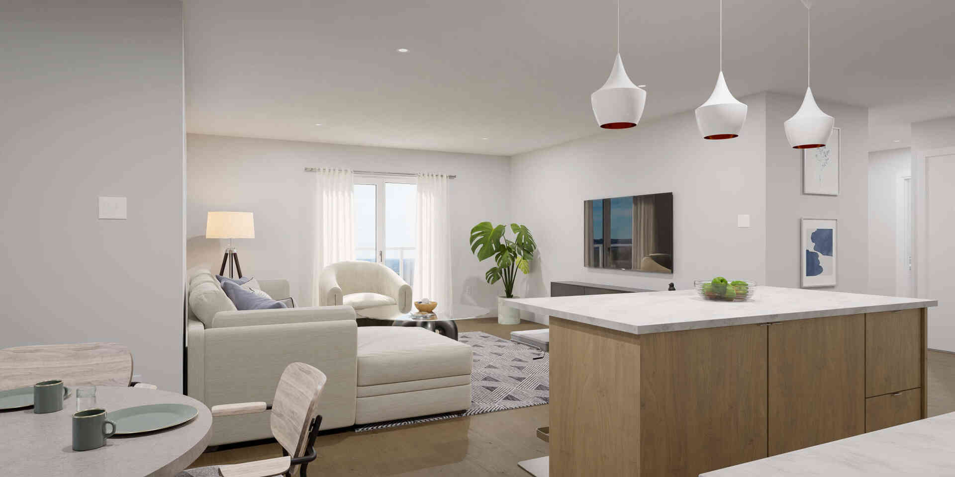 Suite C1 - suite-island-living-room